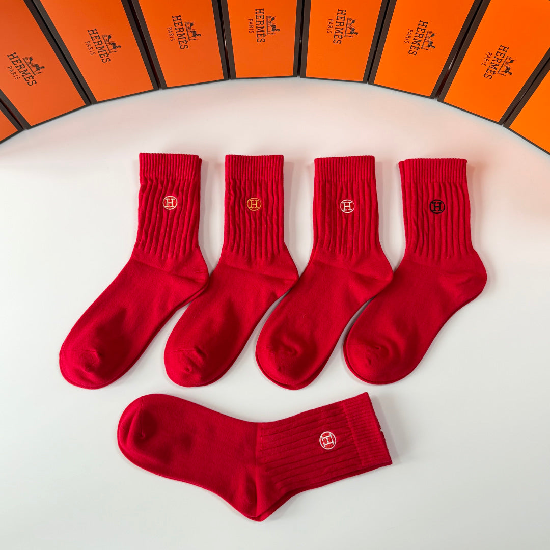HERMES 26S CREW SOCKS 144089 (1 BOX)