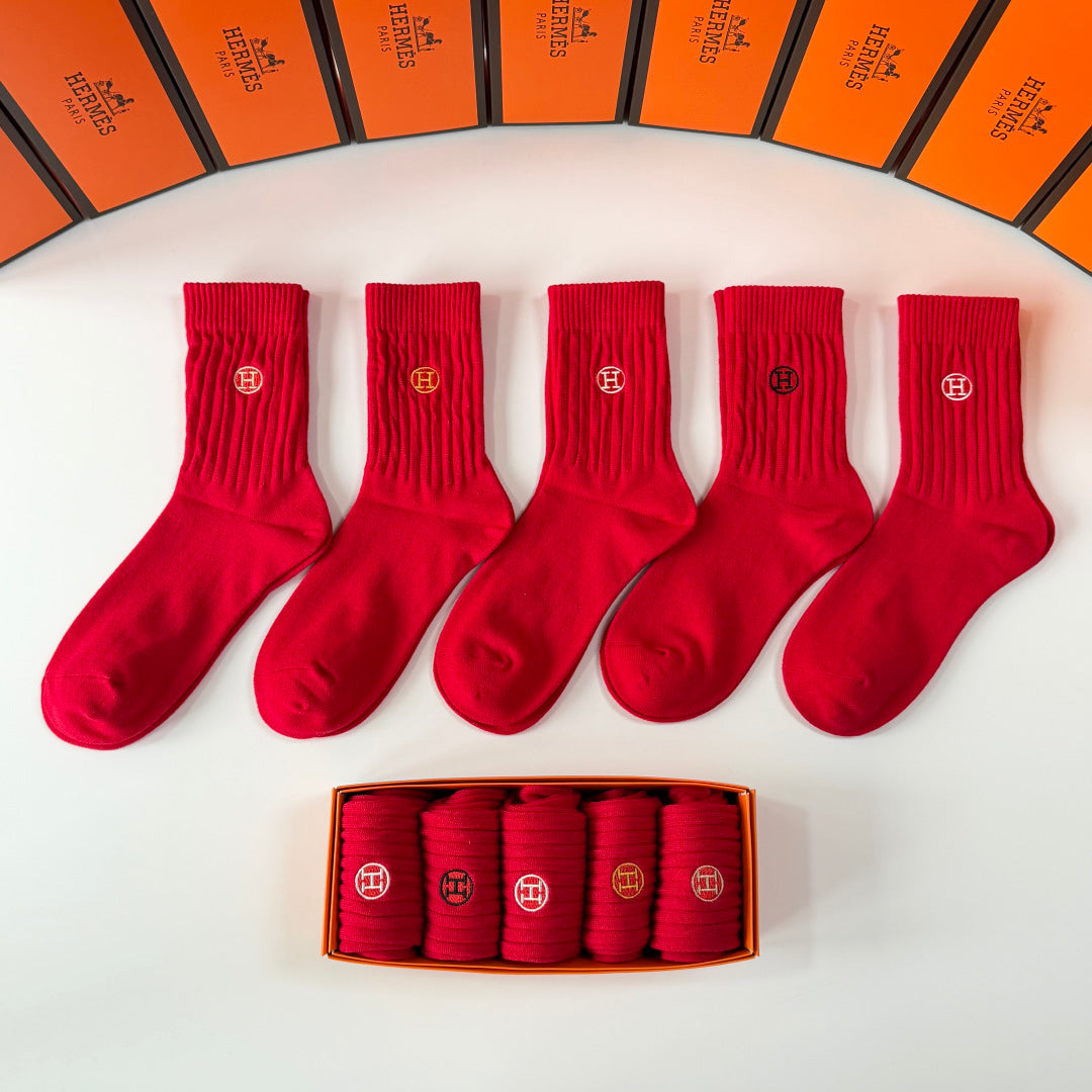HERMES 26S CREW SOCKS 144089 (1 BOX)