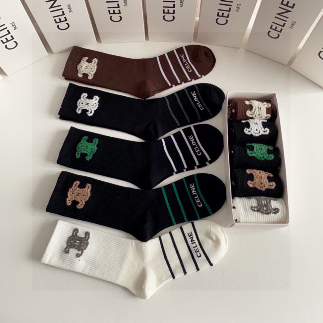 CELINE 26S CREW SOCKS 242039 (1 BOX)