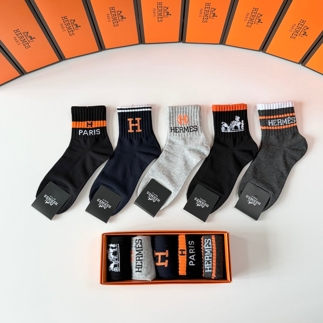 HERMES 26S ANKLE SOCKS 308046 (1 BOX)