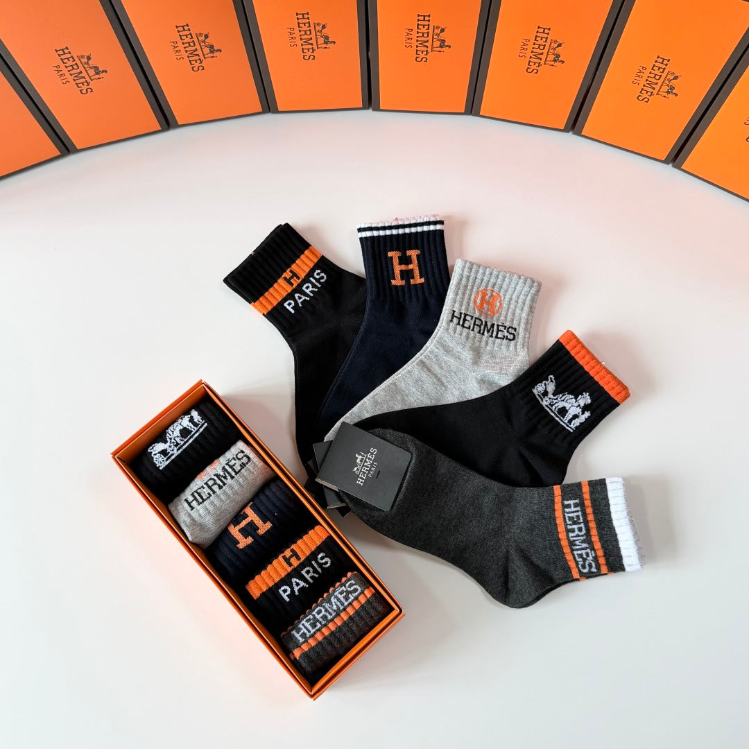 HERMES 26S ANKLE SOCKS 308046 (1 BOX)