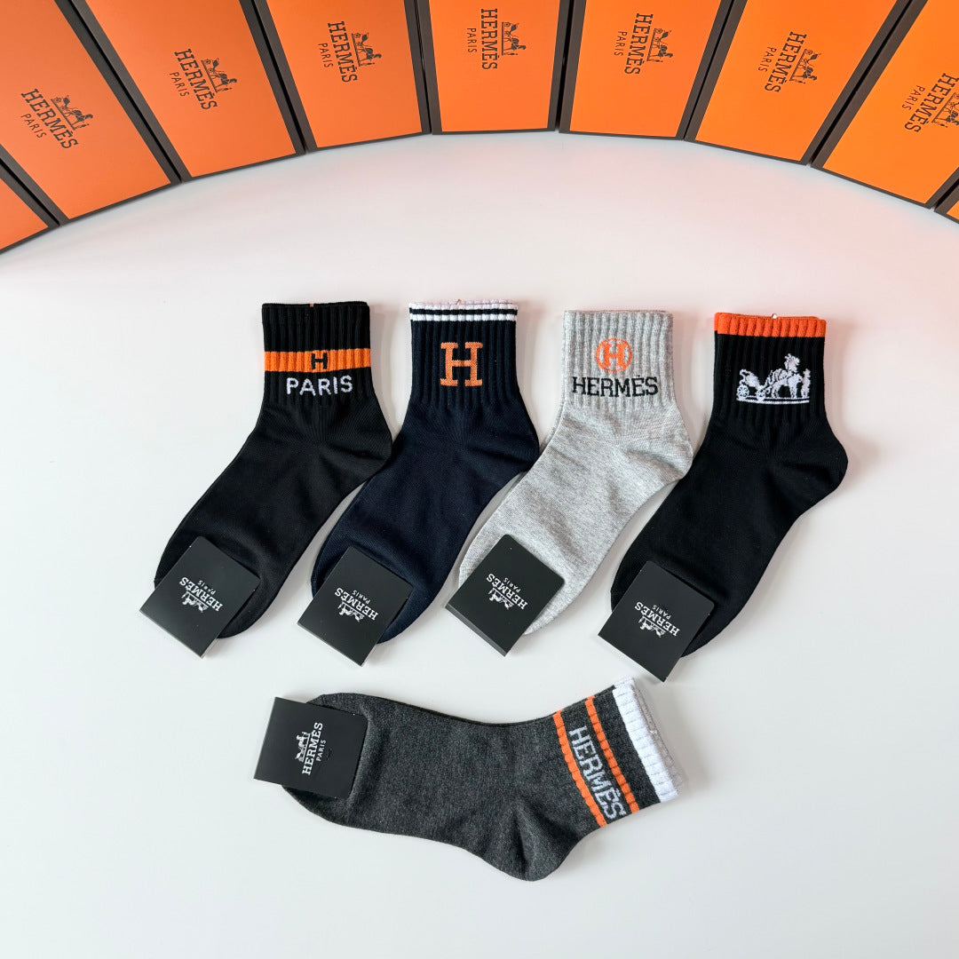 HERMES 26S ANKLE SOCKS 363559 (1 BOX)