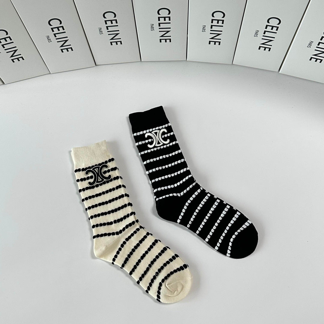 CELINE 26S CREW SOCKS 383822 (1 BOX)