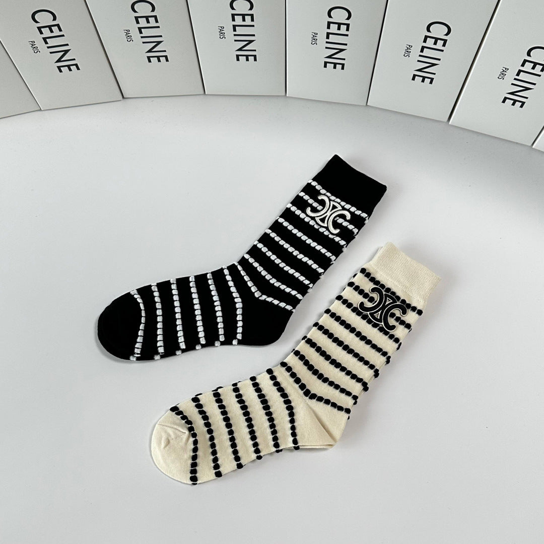 CELINE 26S CREW SOCKS 383822 (1 BOX)