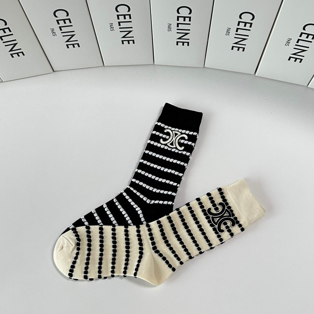 CELINE 26S CREW SOCKS 383822 (1 BOX)