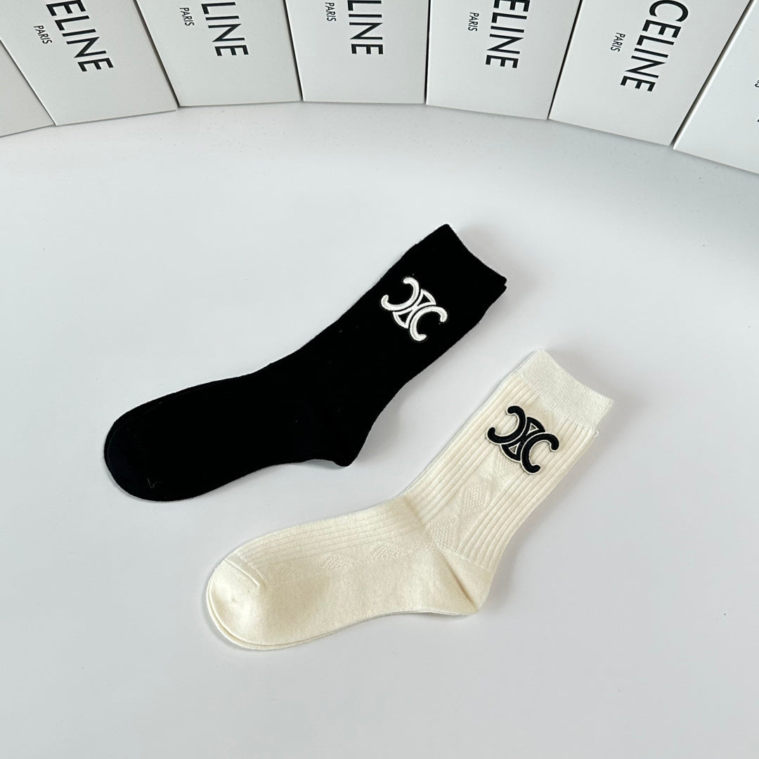 CELINE 26S CREW SOCKS 383823 (1 BOX)
