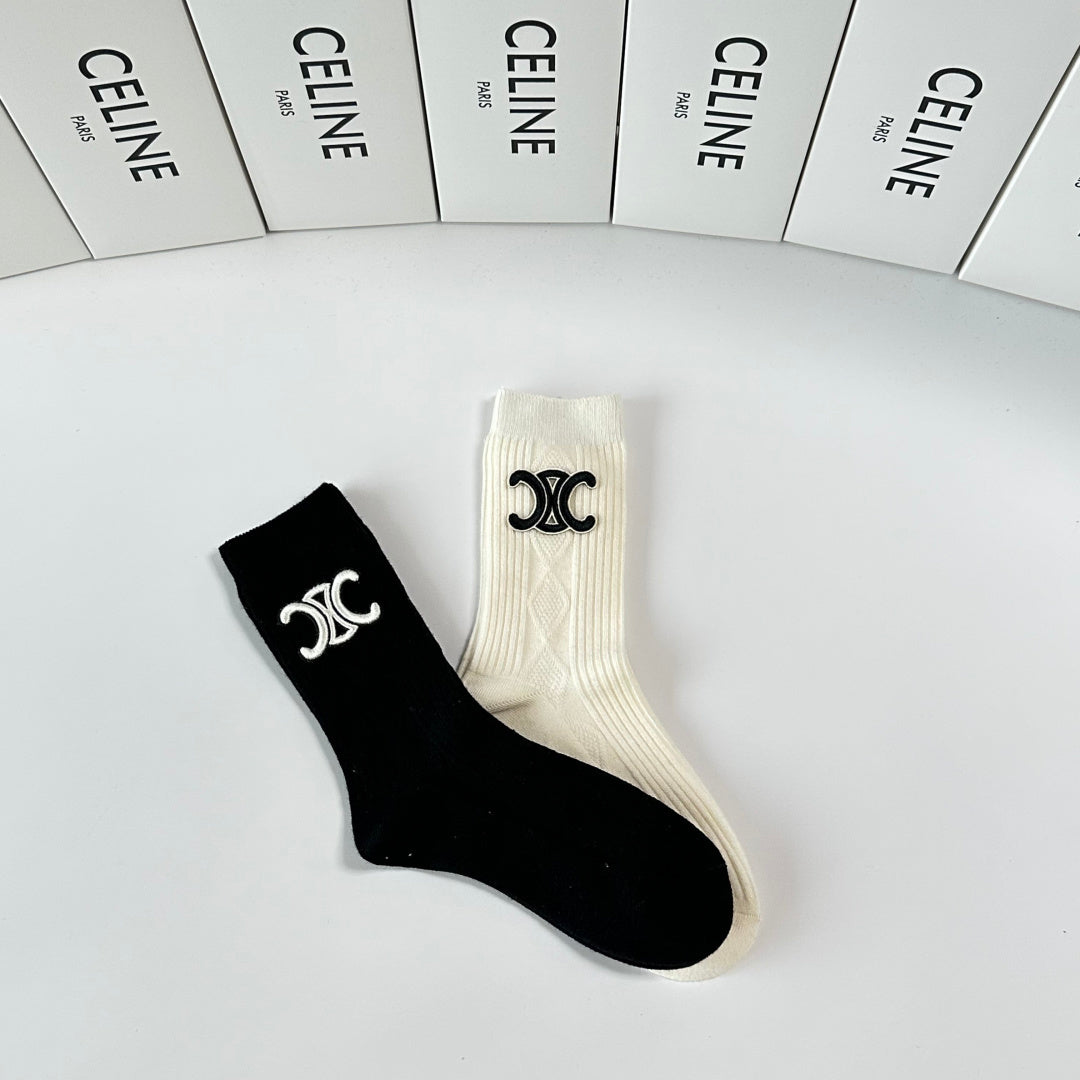 CELINE 26S CREW SOCKS 383823 (1 BOX)