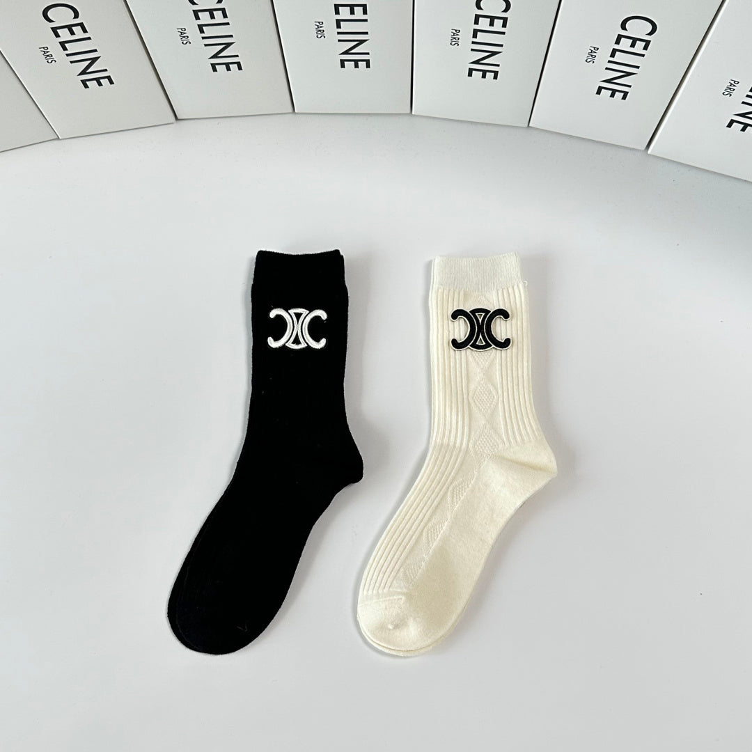 CELINE 26S CREW SOCKS 383823 (1 BOX)