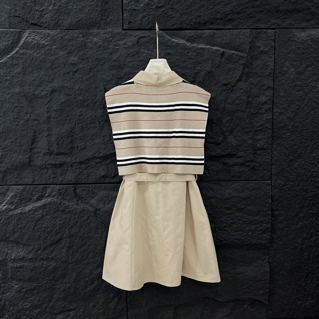 SLEEVELESS DRESS WITH SCARF 265951