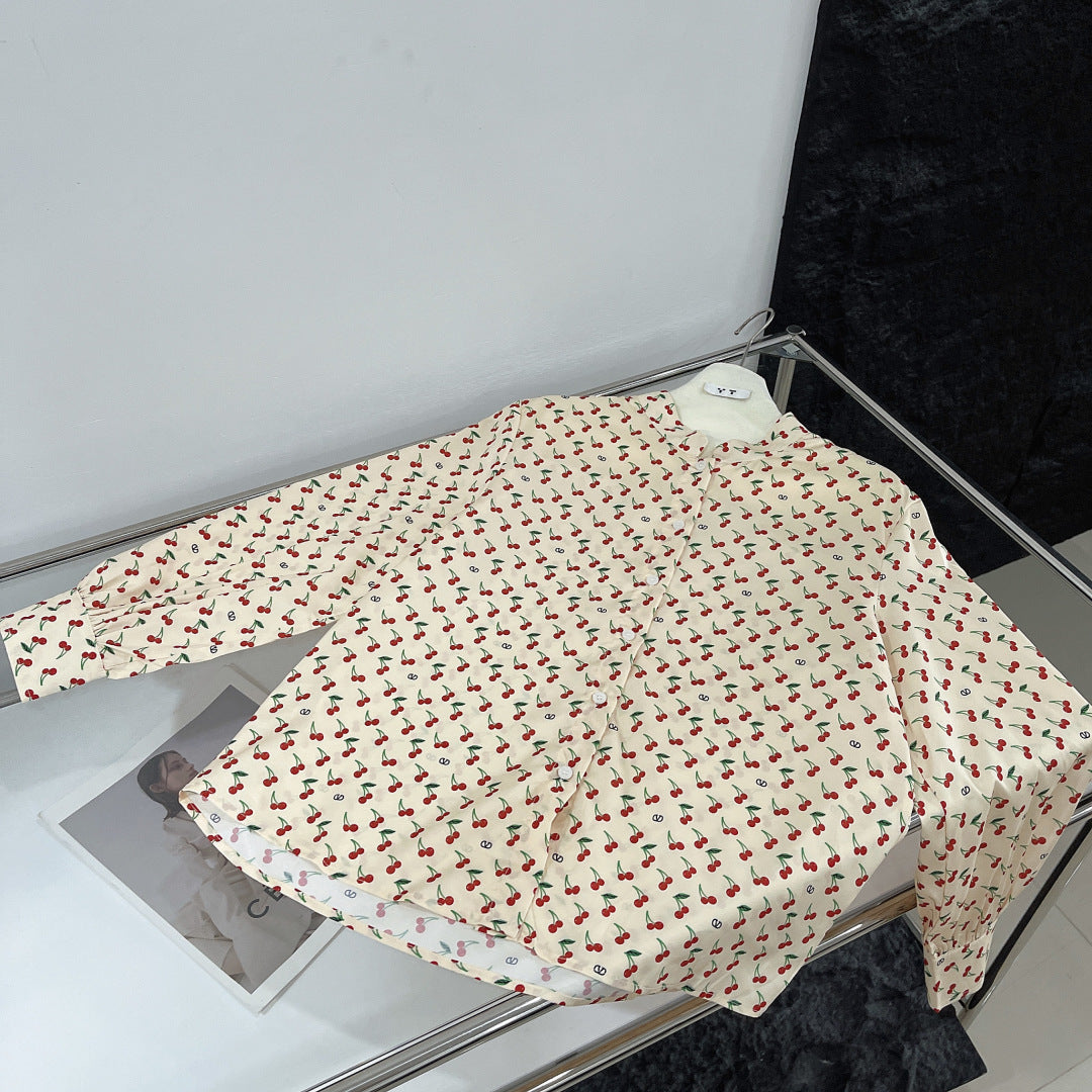 SILK SHIRT WITH CHERRY PRINT 265827
