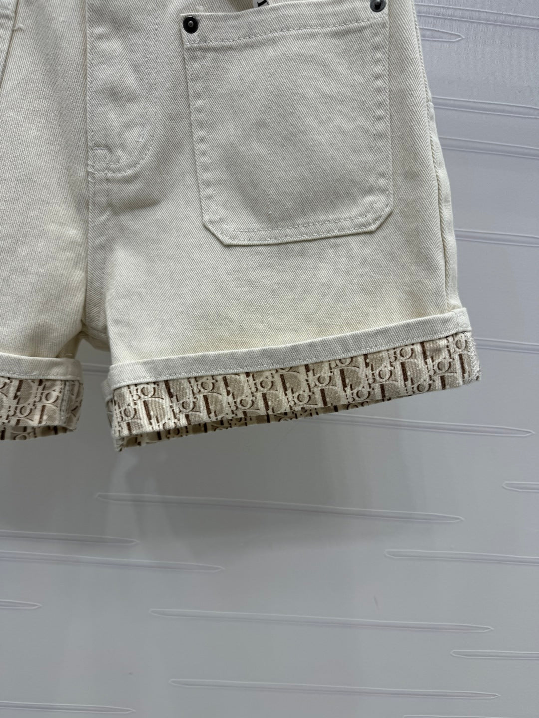 Dior 25 Short Beige Monogram Cotton233481