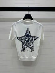 DIOR EMBROIDERED LOGO KNIT POLO SHIRT