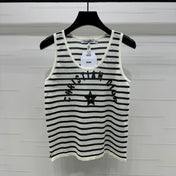 Dior 25 Striped Black White Tank Top