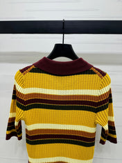 GUCCI 25S SHORT SLEEVE STRIPED POLO SHIRT 264081