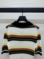 GUCCI 25S SHORT SLEEVE STRIPED POLO SHIRT 264080