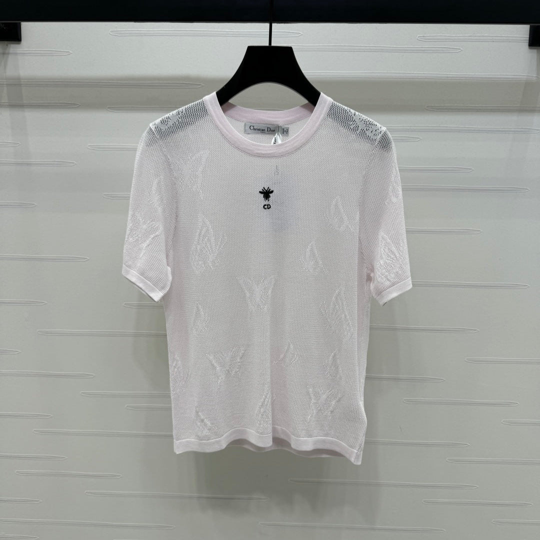 DIOR 25S BUTTERFLY WOVEN T-SHIRT 264062