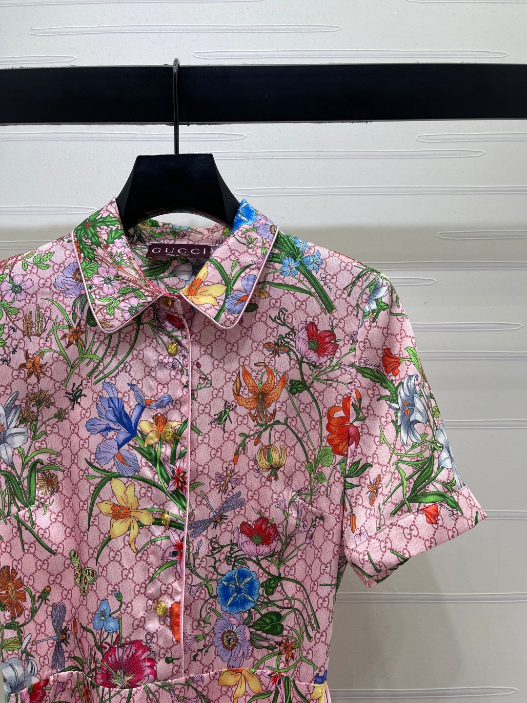 GUCCI 26S SHORT-SLEEVE SHIRT DRESS 444