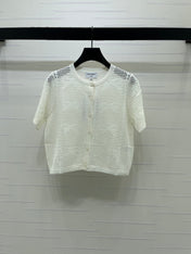 CHANEL 26S OPENWORK KNIT CARDIGAN 1333