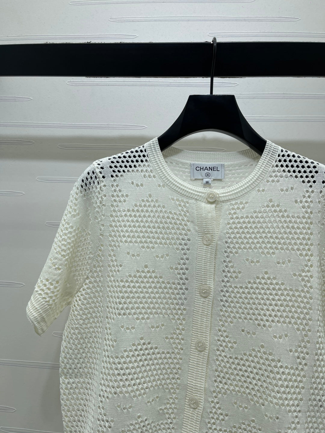 CHANEL 26S OPENWORK KNIT CARDIGAN 1333