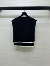 CHANEL 26S CONTRAST KNIT VEST 1324