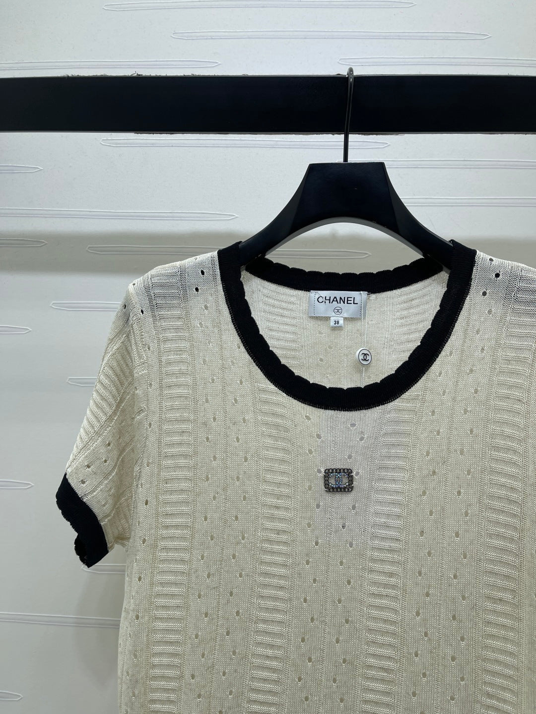 CHANEL 26S SHORT-SLEEVE KNIT TOP 1321
