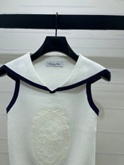 DIOR 26S SAILOR COLLAR KNIT TOP 1323