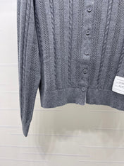 THOM 26S ROUND-NECK KNIT CARDIGAN 302