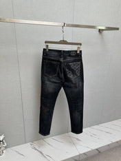 BLACK DENIM JEANS FEATURING THE DIOR OBLIQUE MOTIF ON BACK POCKET