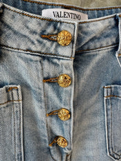 VALENTINO 26S HIGH-WAIST WIDE-LEG JEANS 457