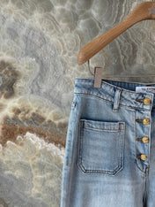 VALENTINO 26S HIGH-WAIST WIDE-LEG JEANS 457