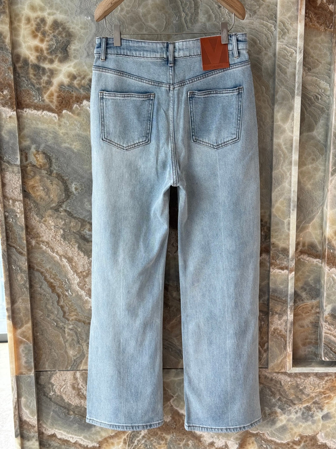 VALENTINO 26S HIGH-WAIST WIDE-LEG JEANS 457