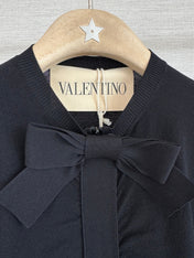 VALENTINO 26S BOW-DETAIL LONG-SLEEVE TOP 370