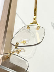 PHOTOCHROMIC LENSES C DE SQUARE FRAME SUNGLASSES CT0093O IN METAL