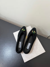JIMMY CHOO 26S BALLET FLATS IN BLACK SUEDE