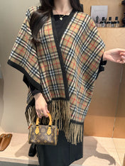 BURBERRY 25S PLAID KNITTED SCARF 114
