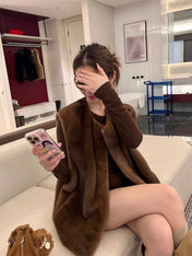 HERMES 25S SLEEVELESS MINK FUR VEST 475