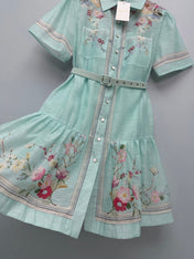 ZIMMERMANN 26S SHORT-SLEEVE SHIRT DRESS STYLE 107