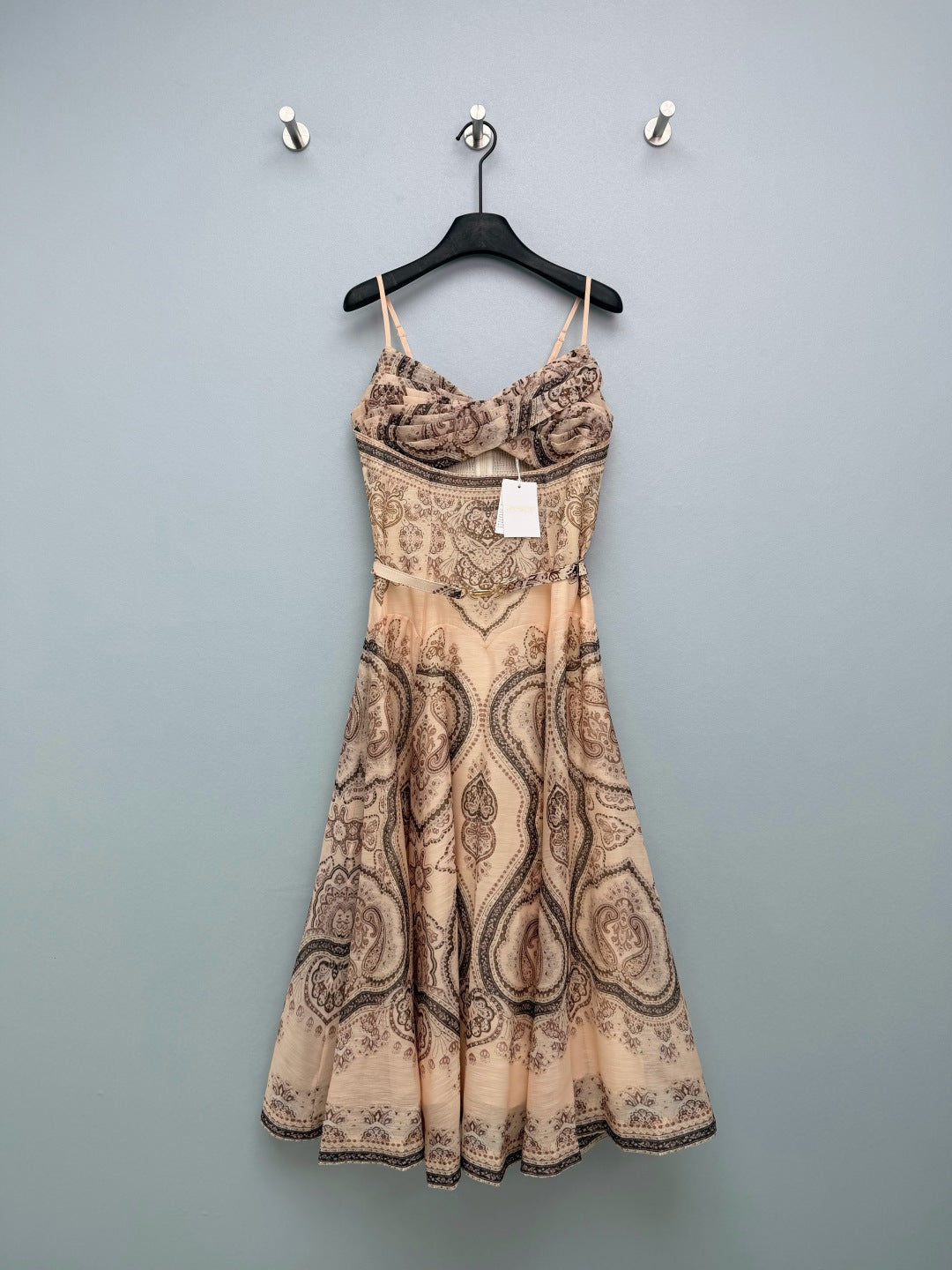 ZIMMERMANN 26S PATTERNED SPAGHETTI STRAP DRESS STYLE 96