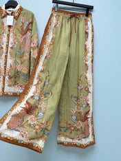 ZIMMERMANN 26S SHIRT AND STRAIGHT-LEG PANTS SET STYLE 78