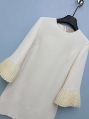 VALENTINO 26S PLEATED SLEEVE DRESS 133