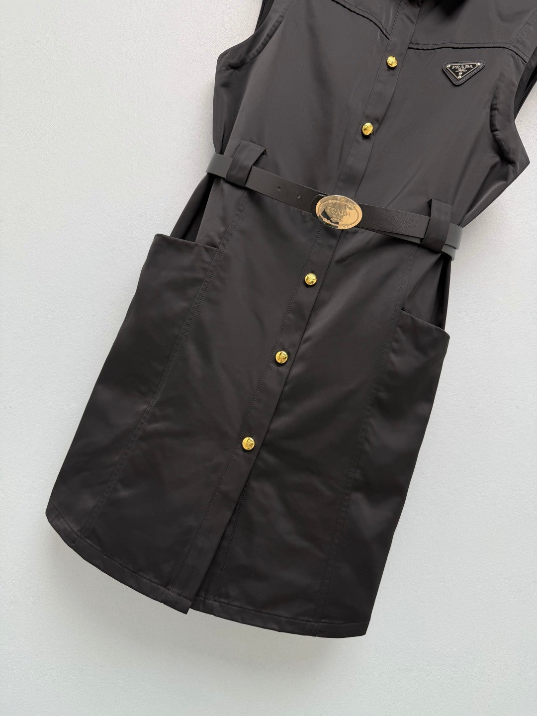 PRADA 26S SLEEVELESS COLLARED DRESS STYLE 867