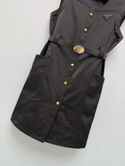 PRADA 26S SLEEVELESS COLLARED DRESS STYLE 867