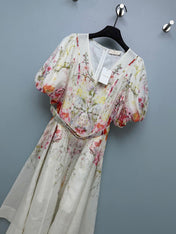 ZIMMERMANN 26S V-NECK BELTED MIDI DRESS 294
