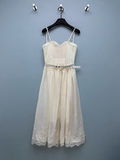 ZIMMERMANN 26S LACE-TRIM CORSET MIDI DRESS 319