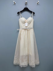 ZIMMERMANN 26S LACE-TRIM CORSET MIDI DRESS 319