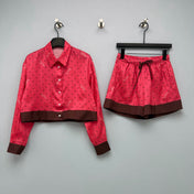 VALENTINO 26S LONG-SLEEVE SHIRT & SHORTS SET 372