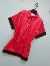 VALENTINO 26S SHORT-SLEEVE POLO DRESS 371