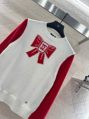 CHANEL 25S LONG-SLEEVE ROUND-NECK SWEATER 507