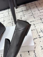CELINE 26S AURA TRIOMPHE LOAFERS IN BLACK LAMBSKIN