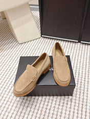 CHANEL 26S LOAFERS IN LIGHT BROWN SUEDE